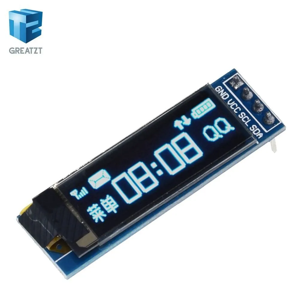 0,91 дюймов O светодиодный модуль 0,9"-белый топ с o-образным светодиодный 128X32 • Максимальное количество светодиодный ЖК-дисплей светодиодный Дисплей модуль 0,91" IIC общаться 4PIN