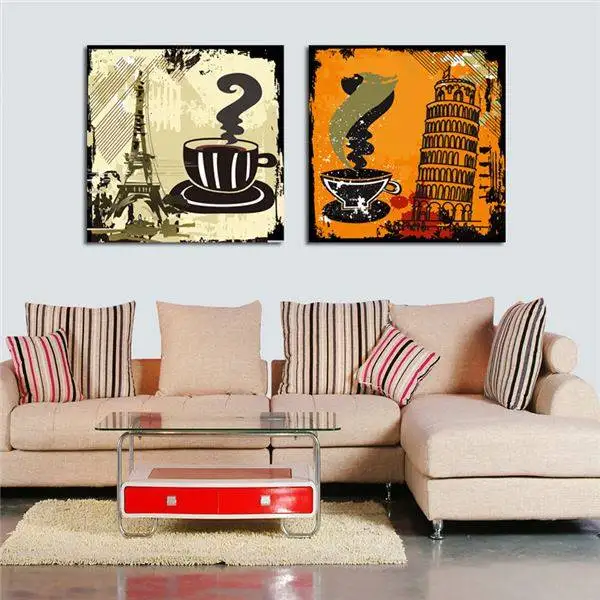 2 шт. без рамки Эйфелева башня холст картина настенные картины для гостиной