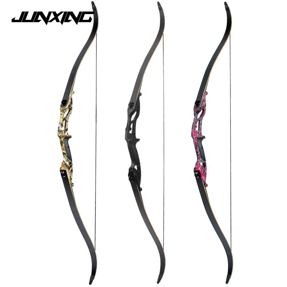 30-50lbs Recurve Bow 56" American Hunting Bow Black/Red Camo
