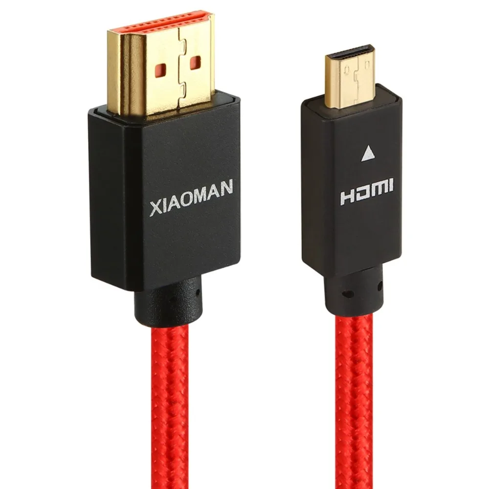 Micro HDMI к кабель высокоскоростной штекер для мужчин 3D 4K 1080p видео свинец планшета