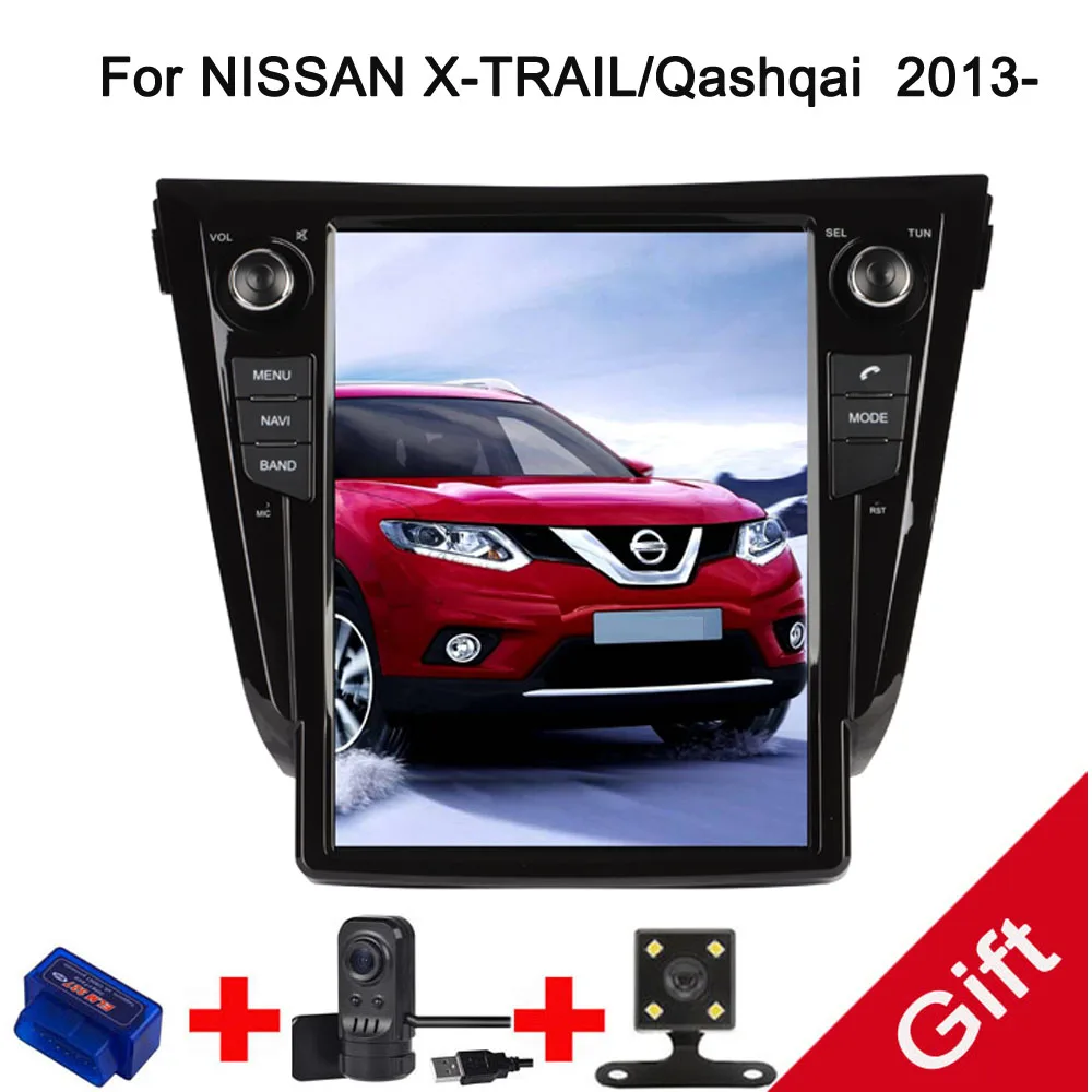 10 4 &quotTesla Тип Android Fit NISSAN X TRAIL/Qashqai 2013 2014 2015 2016 2017 Автомобильный dvd плеер навигация gps