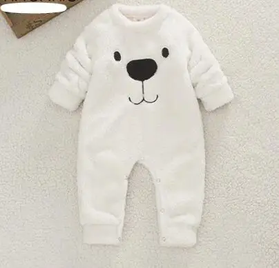 Ребенка Комбинезон Footed Руно Ползунки Для Мальчика Девушка Осень Зима С Ног