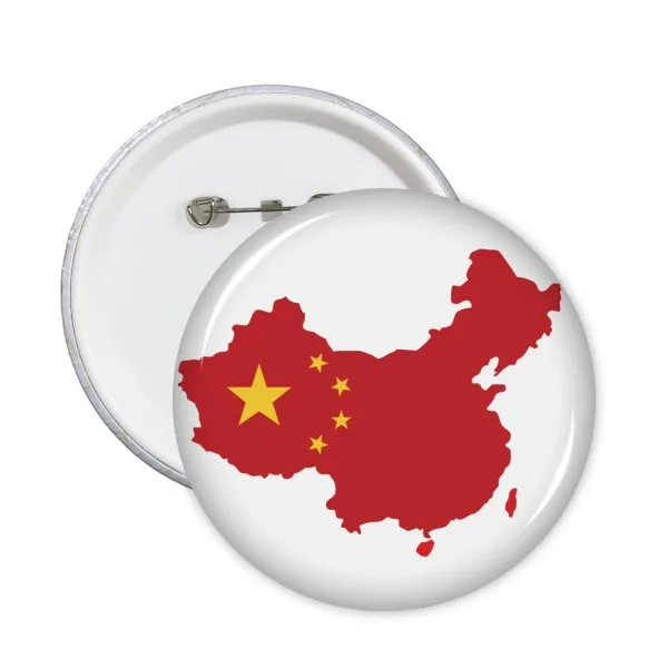 

China Flag Map Illustration Clothes Backpack Decorate Badges Cartoon Sticker Clothing Patche Kid Gift Brooches