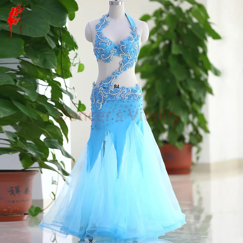 Женская Роскошная Одежда для танца живота комплект Танцев Живота с вышивкой 3 шт.