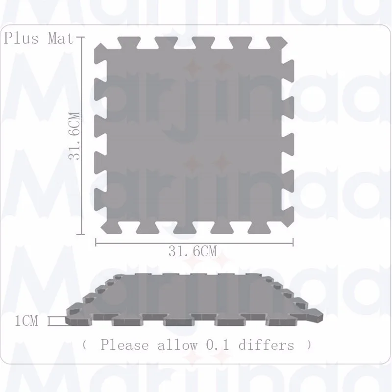 Детские коврики из пены EVA с рисунком мультфильма 10 шт. бежевые кофейные