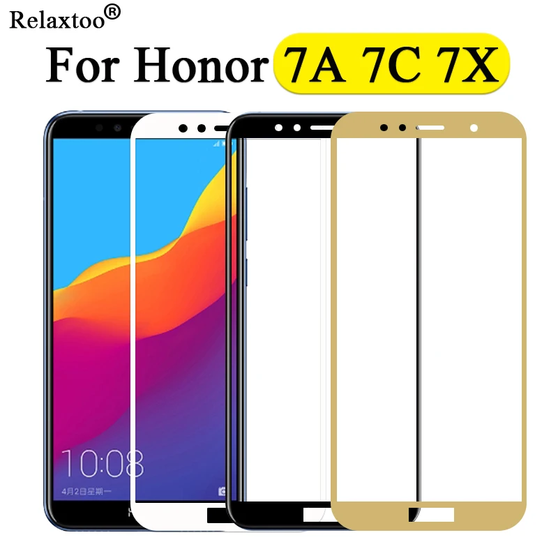 Защитное стекло honor 7x 7c для huawei honnor 7a 7 a x c защита экрана закаленное 2.5D huawey a7 x7 c7