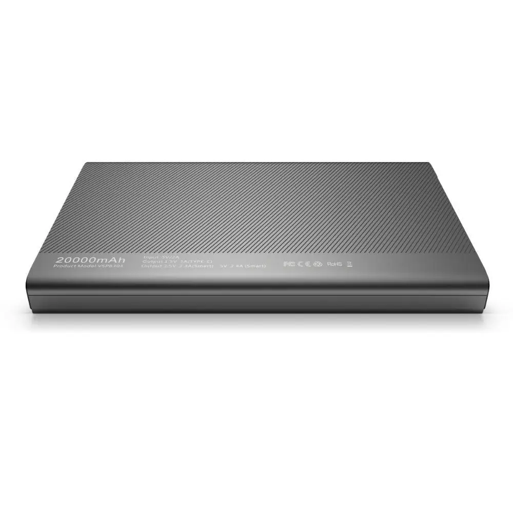Vinsic 20000 мАч power Bank Dual type C светодиодный дисплей внешний аккумулятор зарядное