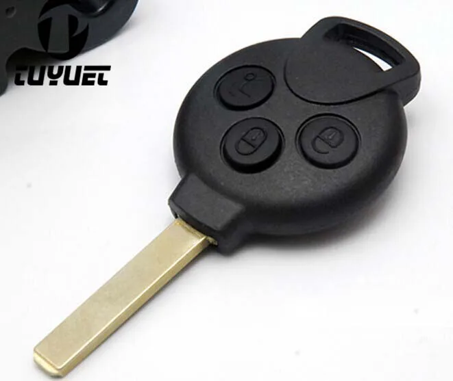

3 Buttons Remote Key Shell FOB Car Key Case For Benz Smart Fortwo Uncut Blanks