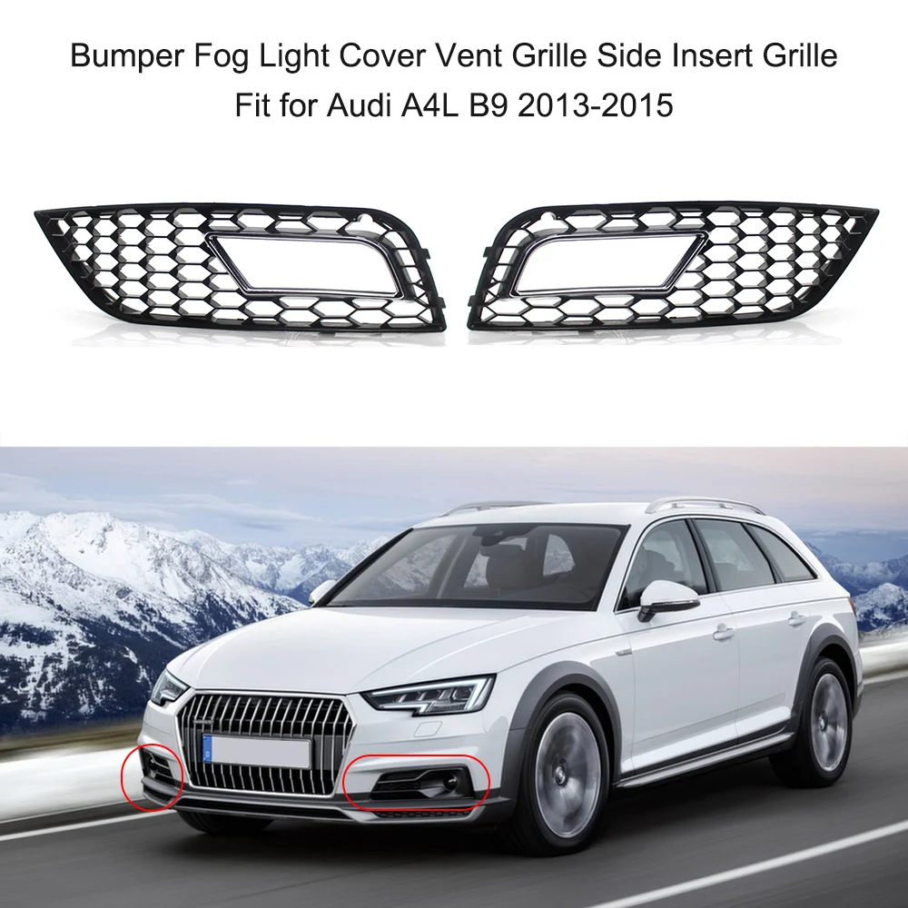 Auto Accessories Bumper Fog Light Cover Vent Grille Side Insert Fit for Audi A4L B9 2013-2015 Car Styling | Автомобили и