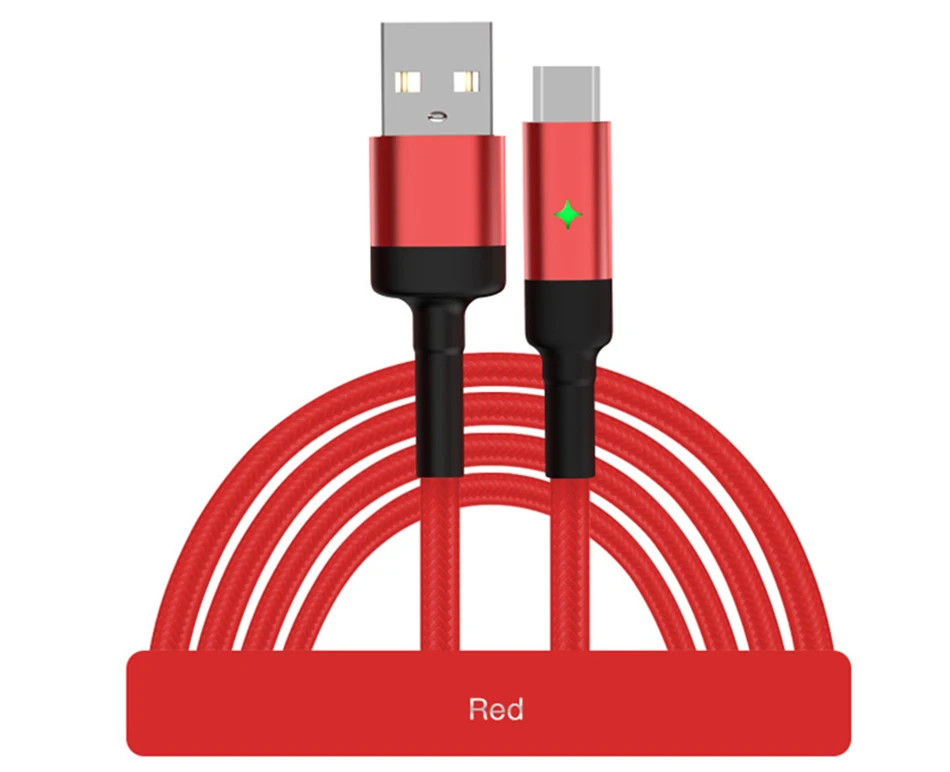 Usb type-C кабель для быстрой зарядки Micro зарядное устройство Шнур для освещения Microusb USB-C интеллектуальное отключение питания Кабели для зарядки мобильных телефонов