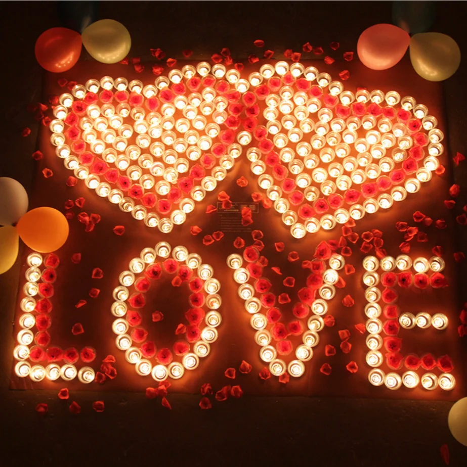 50 шт. воск свеча для чая романтическая фотография 6 цветов время горения 1 5