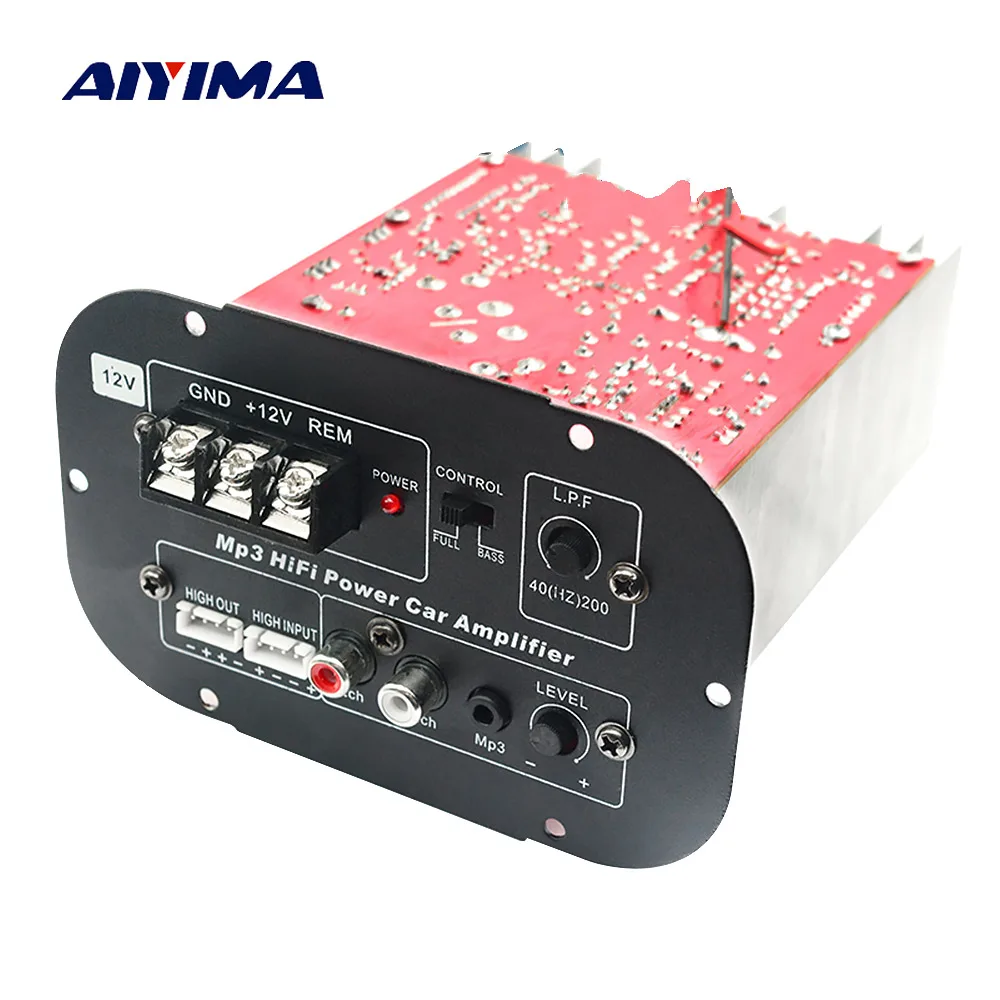 AIYIMA 12 В сабвуфер усилитель 120 Вт Высокая мощность автомобильный Amplificador аудио