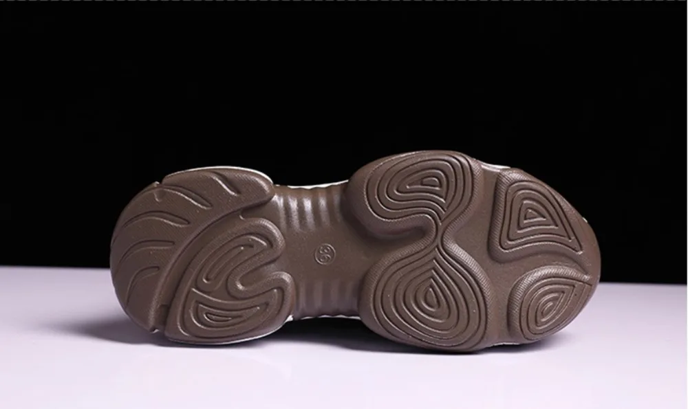 Женская Повседневная обувь из кожи на платформе белая спортивная Chaussure Femme зима