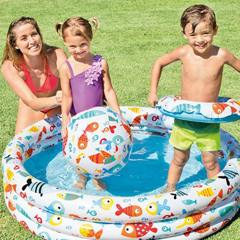 Детский надувной бассейн со звездами с отверстием для слива шаров детский