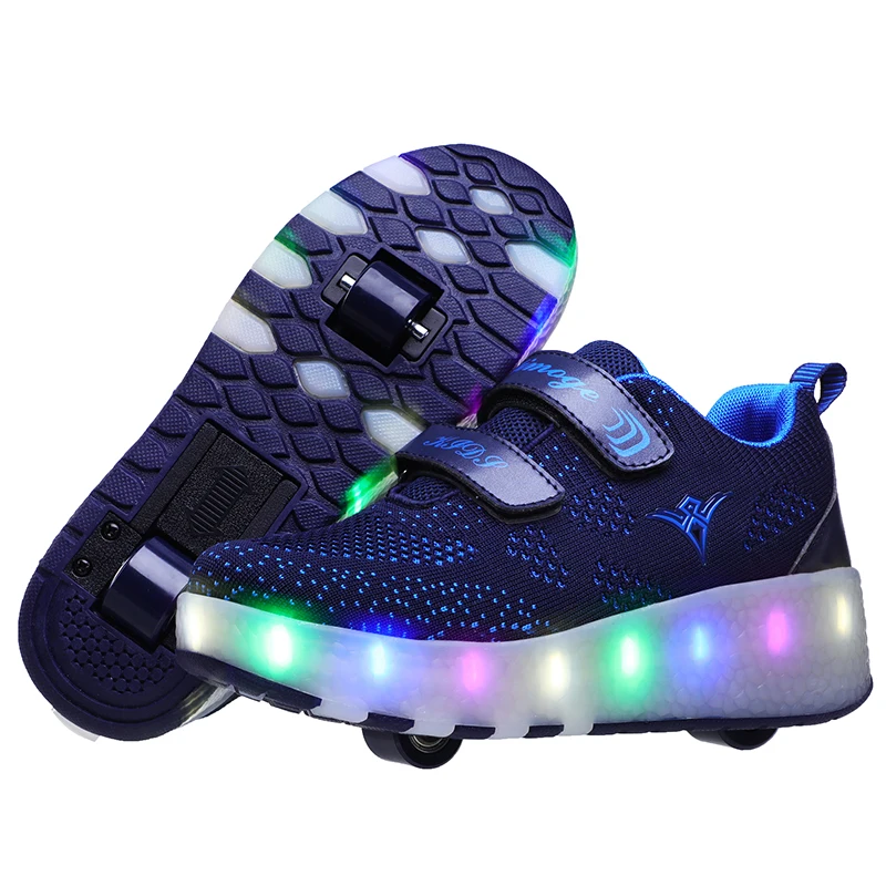 Heelys новинка 2019 Разноцветные Детские кроссовки с USB зарядкой модные детские двумя