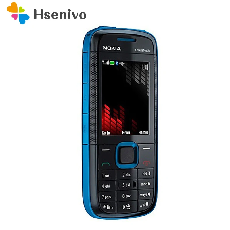 Nokia 5130 XpressMusic разблокированный мобильный телефон Bluetooth FM сотовый телефон Английский Русский Иврит арабский клавиатура поддерживает