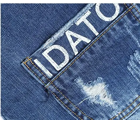 Сезон: весна–лето элегантный дизайн женские джинсовые бак синие джинсы в целом