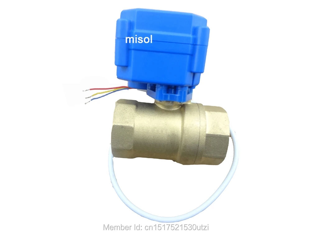 

10 pcs of Motorized ball valve brass, G1/2" DN15, 2 way, CR02, electrical valve