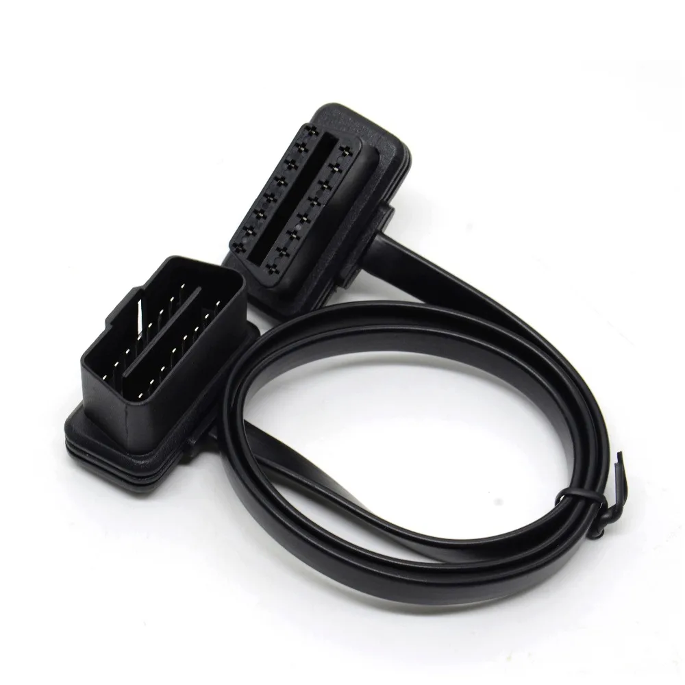 100 см 60 плоский тонкий As Noodle OBD2 OBDII OBD 16Pin ELM327 кабель удлинитель диагностический