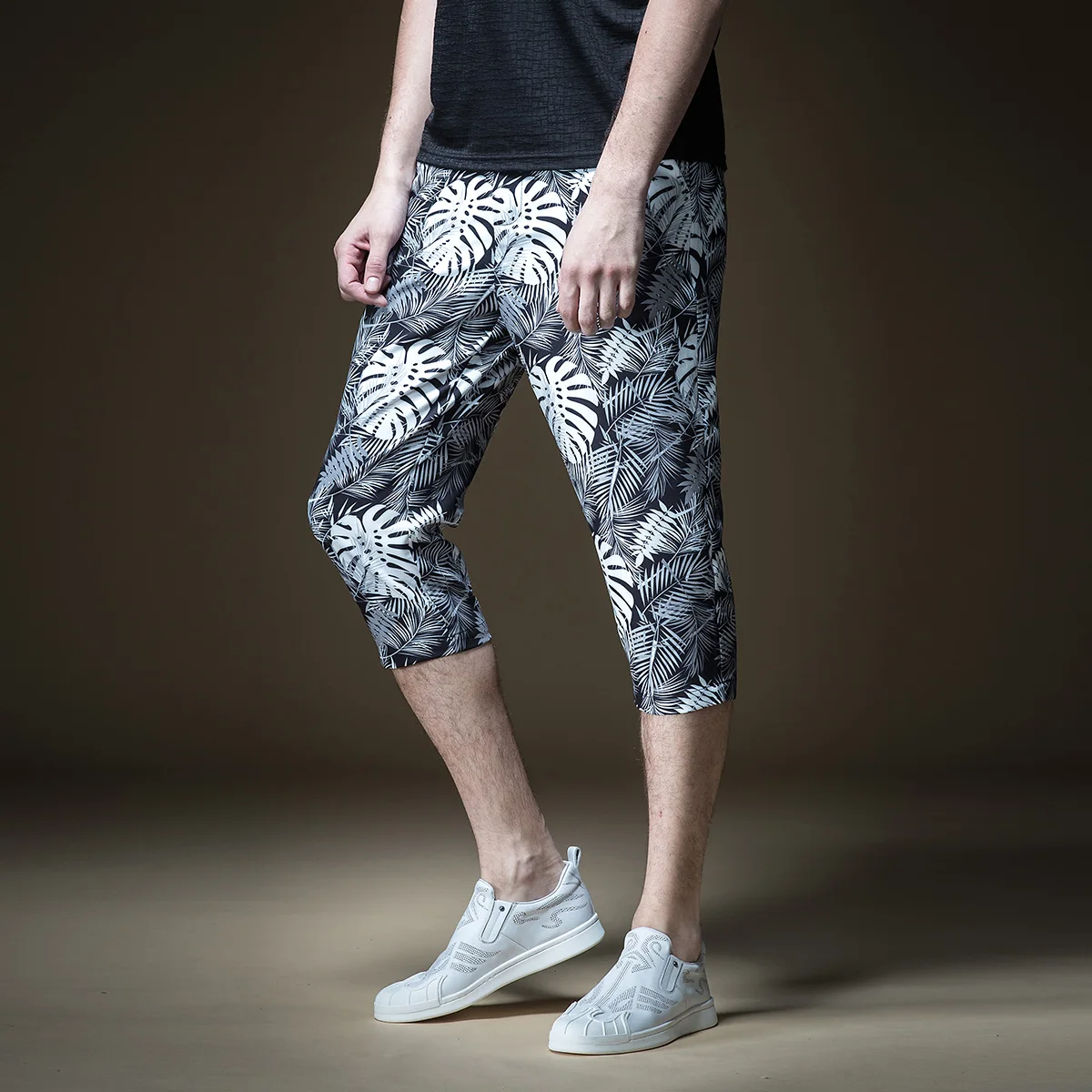 

Jogger Pencil Pants Top Men Sale Pencil Pinli Summer 2019 New Men's Decoration Body Printed Leisure Seven-cent Beach B192717600