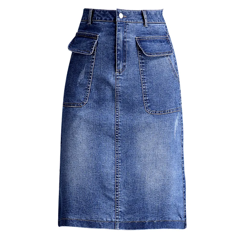 

Denim skirt female skirt 2019 spring summer new high waist wild fashion bag hip WOMEN skirts girl