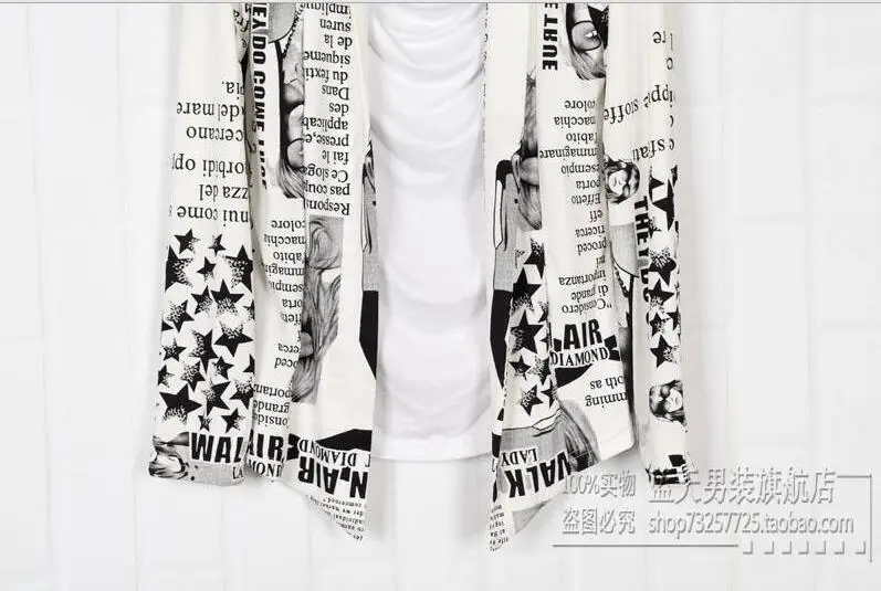 2016 Летние Цветочные Корейский Личности мужчины рубашки Ложные двух частей