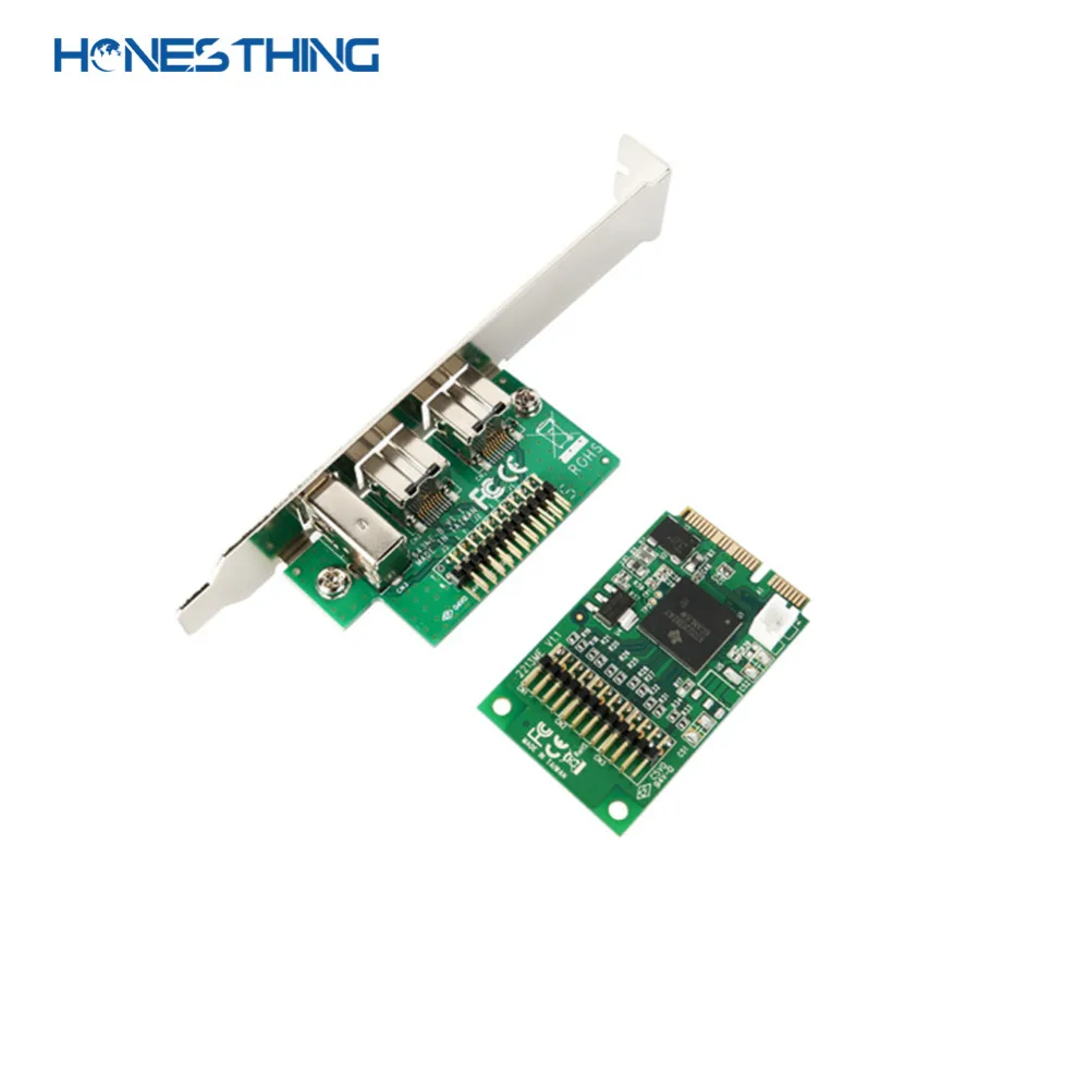 HonesThing Mini PCI Express Combo 2x 1394b + 1x 1394a порты Firewire PCIe контроллер Поддержка карт