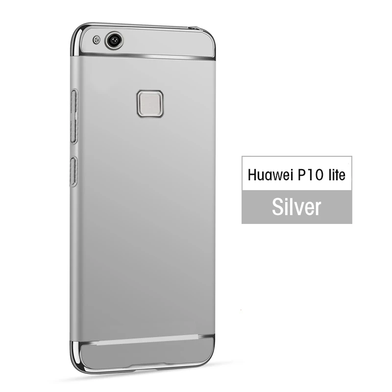 Silver Роскошный защитный чехол 3 в 1 для huawei mate 10 P10 Plus P8 P9 lite V10 жесткий чехол для телефона huawei Honor 8 9 Lite 7X - Цвет: Silver