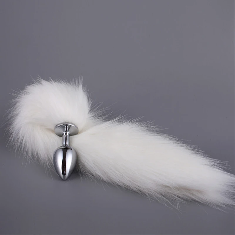 Artificial White Fox Tail Metal Anal Plug S/m/l Size Adults Sex Toys Stimulation Long Buttplug Massager. | Красота и здоровье