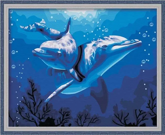 Цифровая картина маслом DIY Специальная гостиная пейзаж пары замужние окрашенные