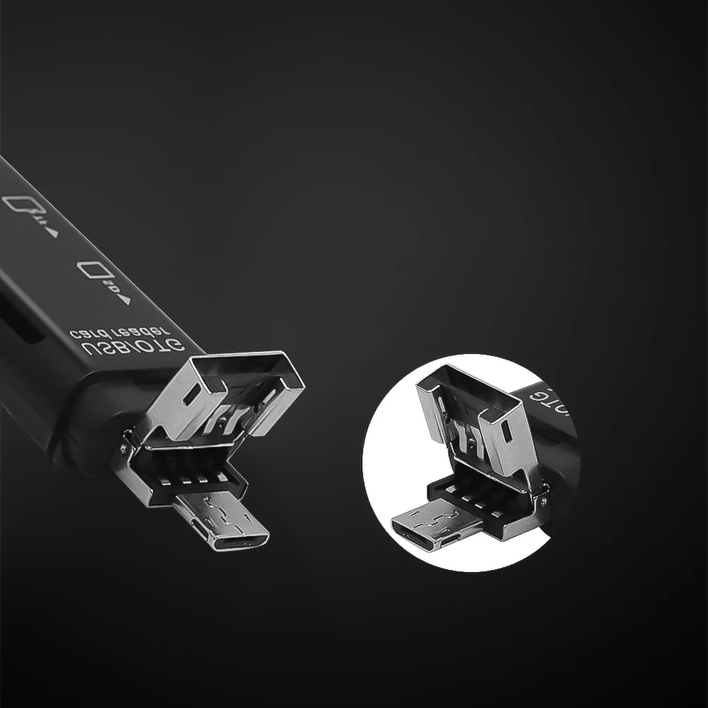 Kebidumei Универсальный 3 в 1 OTG кардридер Тип C и Micro USB высокоскоростной USB2.0 TF/SD для Android
