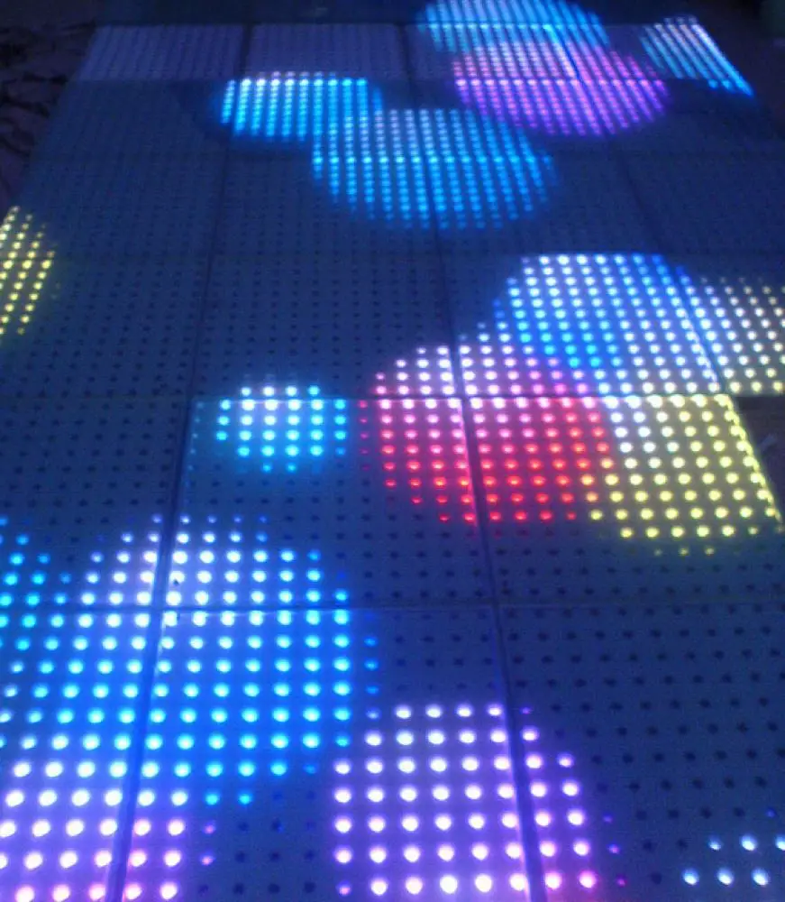 8 PCS/Lot 16 Sensores IP65 Interactive LED Dance Floor Senstive Nightclub 50*50*7.2(cm) | Электронные компоненты и