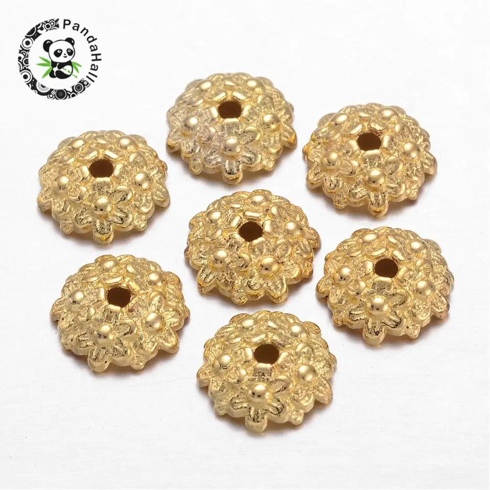 

800pcs Tibetan Style Flower Bead Caps, Lead Free & Cadmium Free & Nickel Free, about 11mm in diameter, 3.5mm thick, hole: 2mm