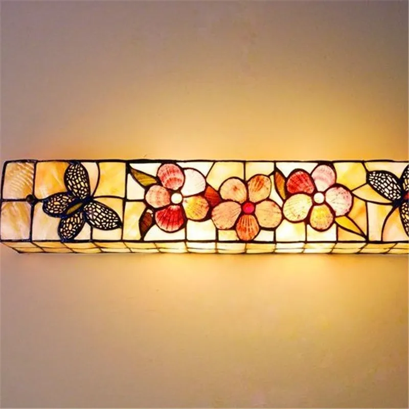 

Modern Rectangle Wall Lamps Butterfly Shell Wall Sconces E27 bulb Source Lighting Fixture Mirror Lights Bedside Bathroom Lamp