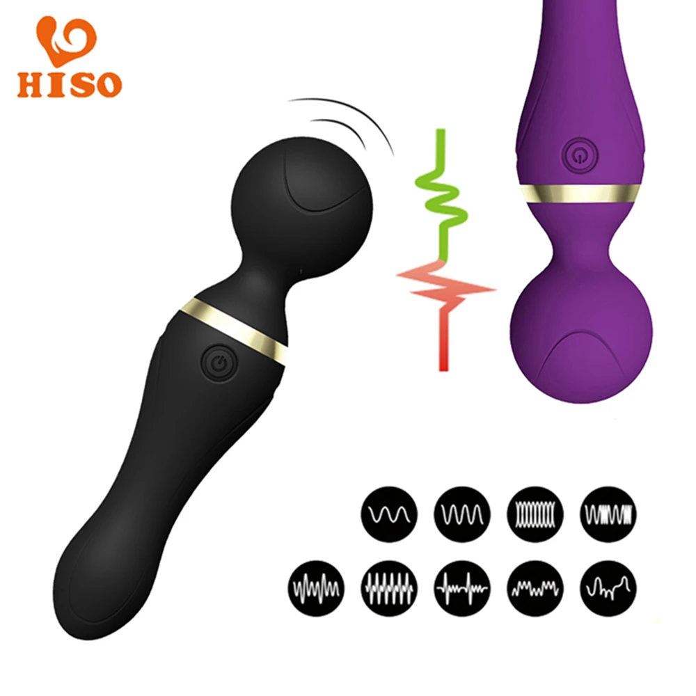 HISO 9 скоростей супер большой вибратор клитора Вагина маструбатор AV палочка