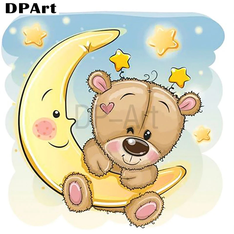 5 Daimond Painting 5D Full Square/Round drill Cartoon Lovely Toy Bear Diamond Rhinestone Crystal Cross Stitch Mosaic Decor M110 - Цвет: 5