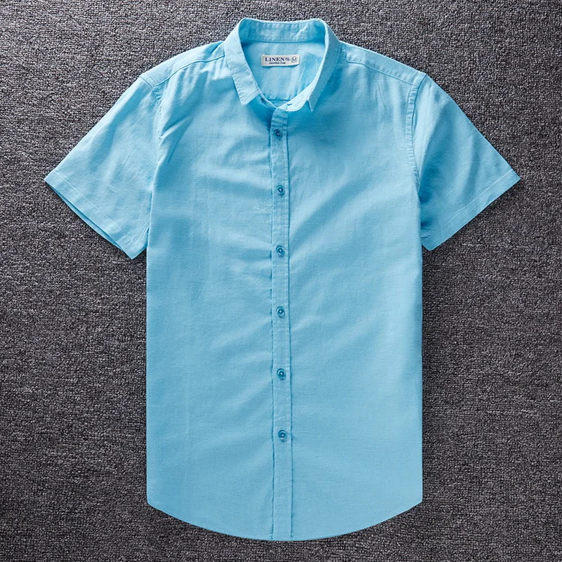 Рубашка мужская хлопковая с коротким рукавом | Мужская одежда