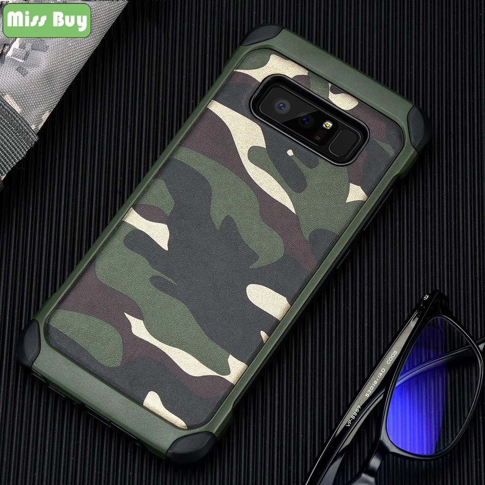 Камуфляжные противоударные чехлы для телефонов Samsung Galaxy Note 9 8 7 5 4 3 J4 J6 Plus 2018 j2 j3 j5 j7