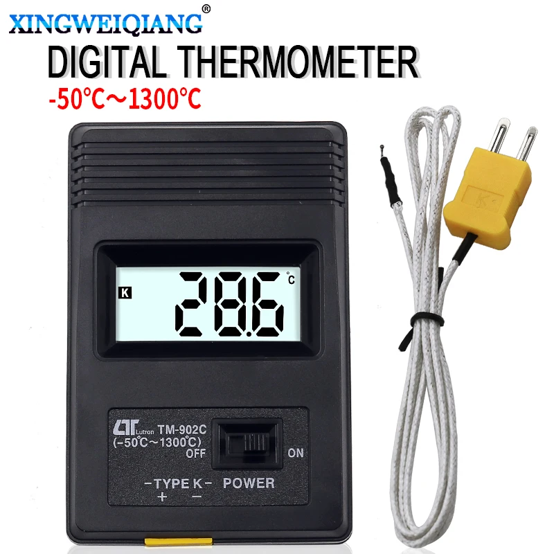 TM-902C (от-50C до 1300C) измеритель температуры TM902C цифровой K Тип термометр датчик +