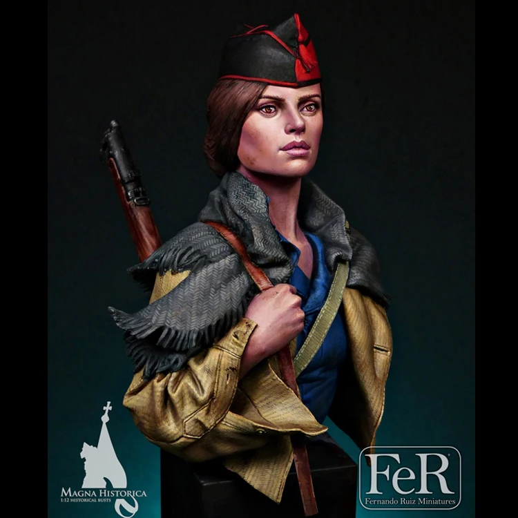 

1/12 CNT MilitiawomanBarcelona, 1936, Resin Model Bust GK, Historical character theme, Unassembled and unpainted kit