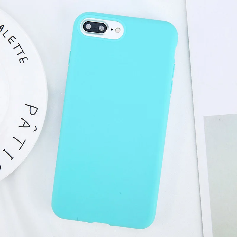 Fexcel мягкий чехол TPU для iPhone 5 5S SE 6 6S 7 8 Plus X XR XS Max ультра тонкий Карамельный цвет 360