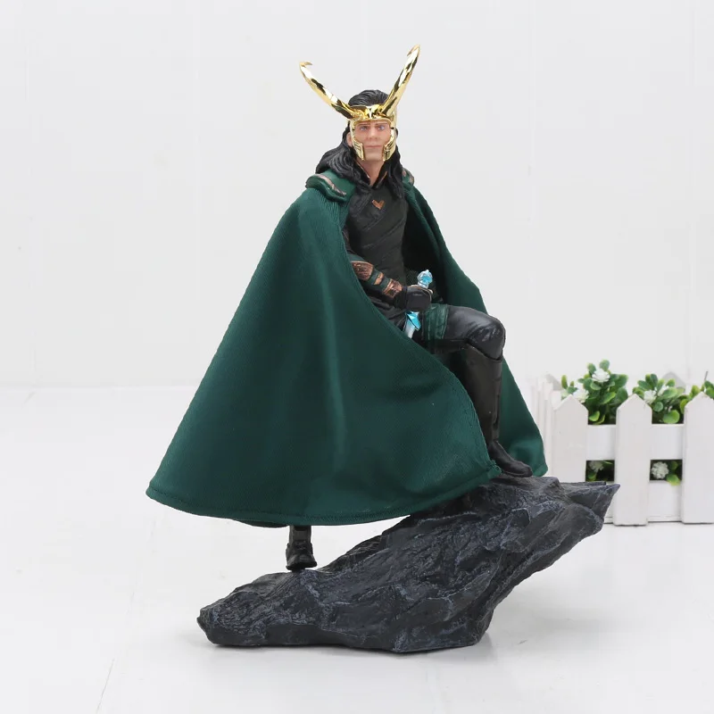 loki without box Мстители эндшпиль фигурка танос Железный человек паук Коралл Дэнверс Локи Черная пантера доктор странная статуя ко Железный студии игрушки - Цвет: loki without box