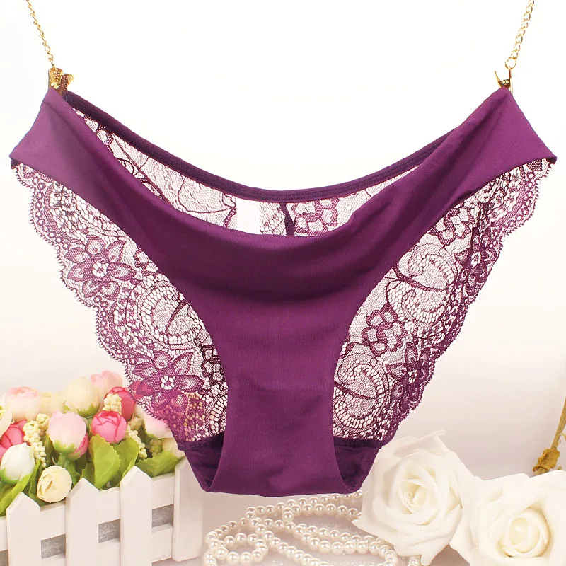 Женские сексуальные кружевные трусики бесшовное нижнее белье Размеры S/M/L/XL