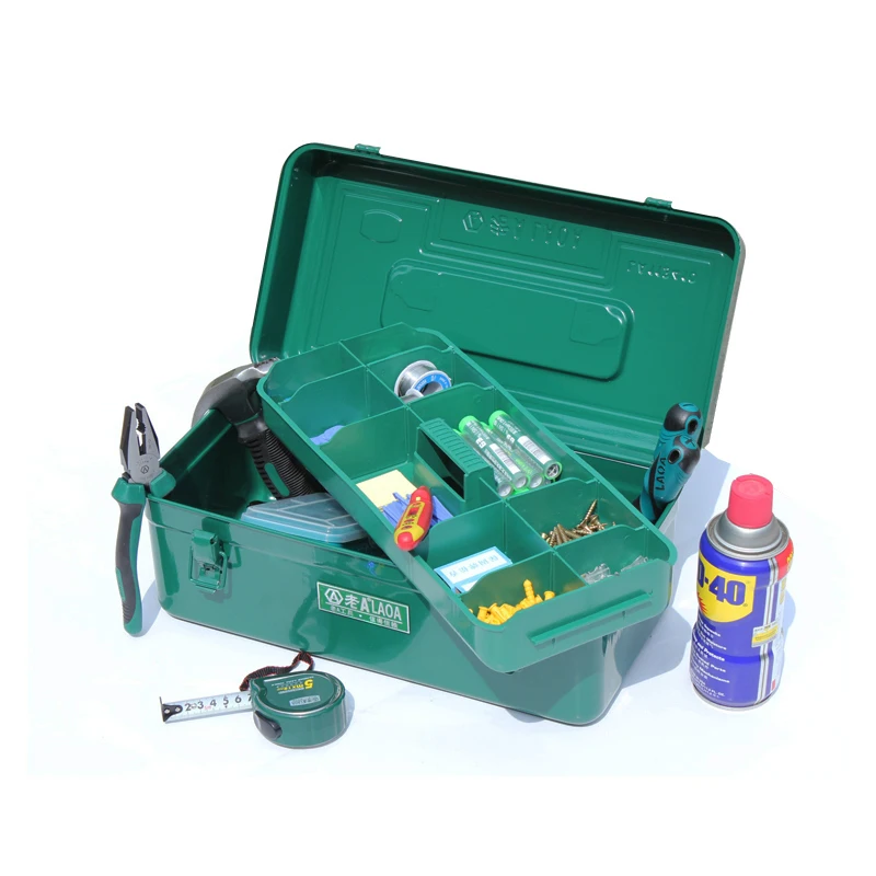 LAOA Multifunction Thicken Iron toolkit Size(410*210*180mm) Professional repair ToolBox Household parts box | Инструменты