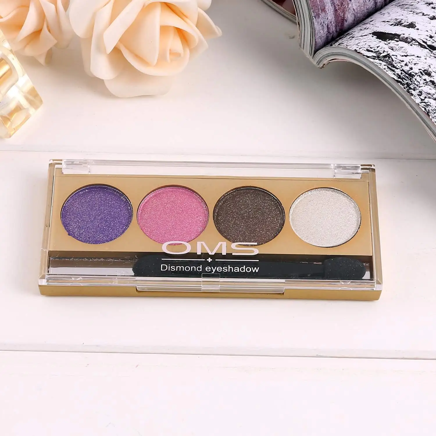 4 цвета водонепроницаемые тени для век матовые пигментированный эффект