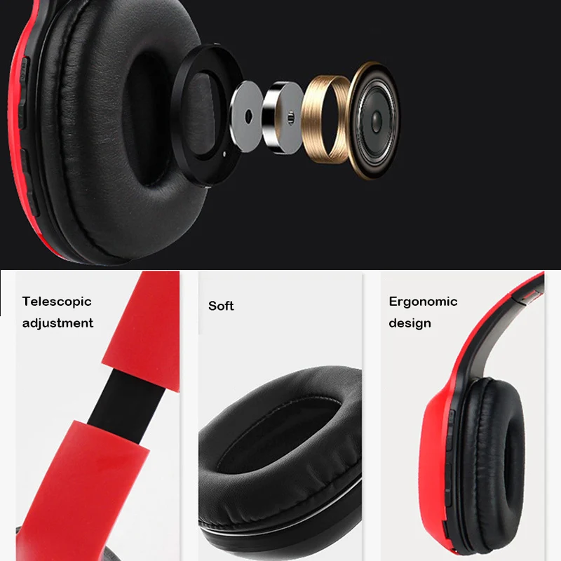Спортивные Hi-Fi стерео наушники bluetooth Музыкальная гарнитура FM и поддержка SD карты
