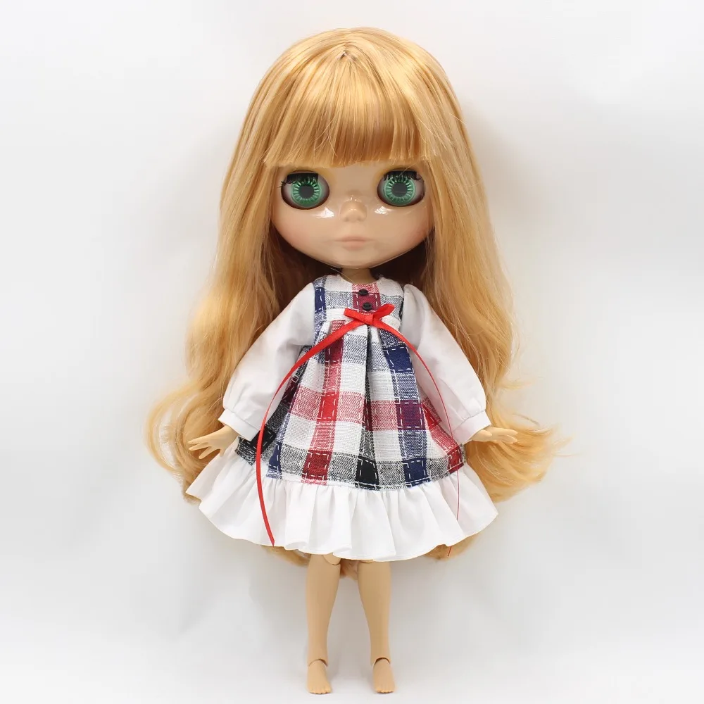 ICY DBS Blyth doll jecci five шарнирная кукла нео клетчатая юбка платье gingham TOY GIFT | Игрушки и