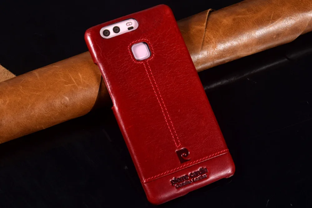 For Huawei P9 Plus Phone case Pierre Cardin Hot Sale Genuine Leather Vintage Slim PC Hard Back Cases Cover Free Shipping |