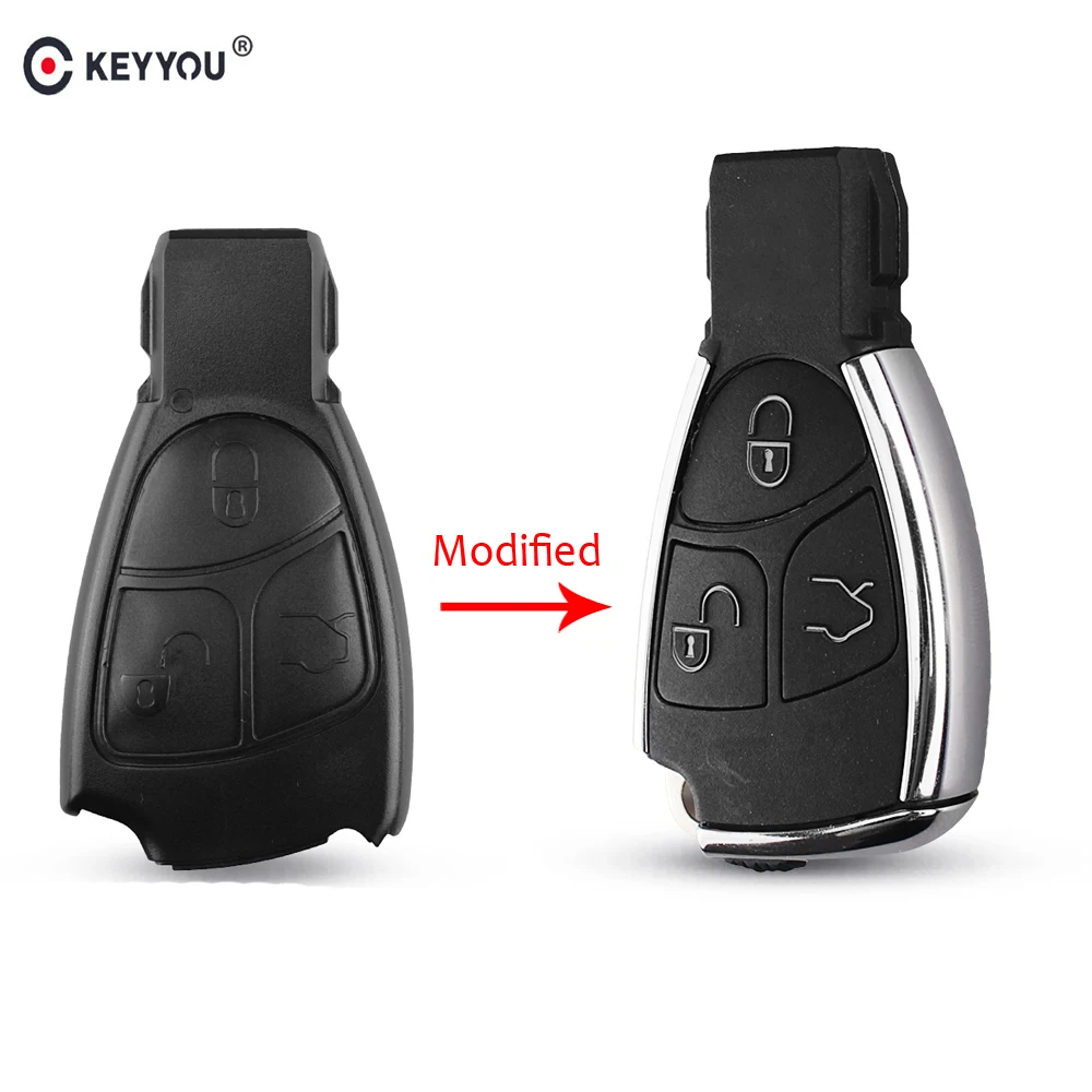 KEYYOU 3 кнопки дистанционного умный ключ для автомобиля корпус Mercedes Benz B C E ML S CLK CL GL