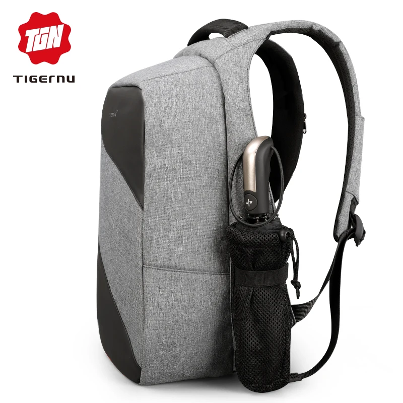 Tigernu модный рюкзак для ноутбука с защитой от кражи и usb зарядкой, мужской школьный рюкзак для мужчин, водонепроницаемый большой рюкзак для путешествий, Оксфордский рюкзак